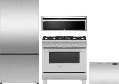 4 Piece Package Includes Refrigerator, Range, Hood And Dishwasher